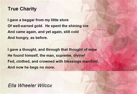 poem about charity|Poems About Giving .